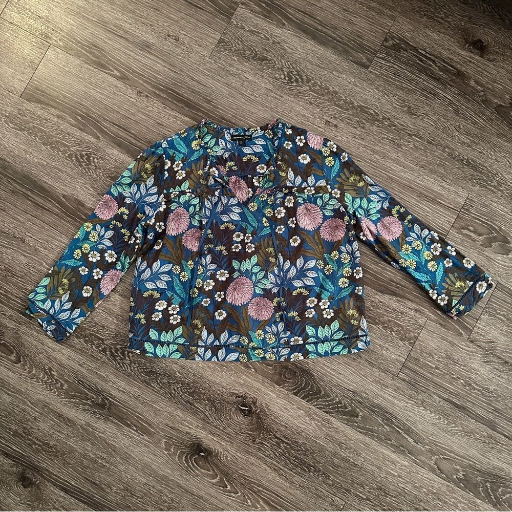 Abigail Borg for J. Crew Prairie Moonlight Popover Blouse